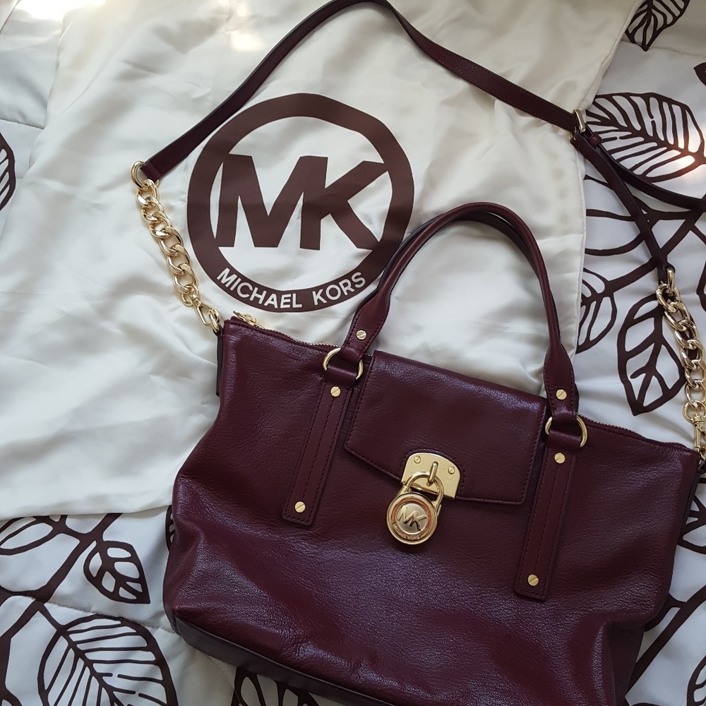 Michael Kors Large Burgundy Satchel